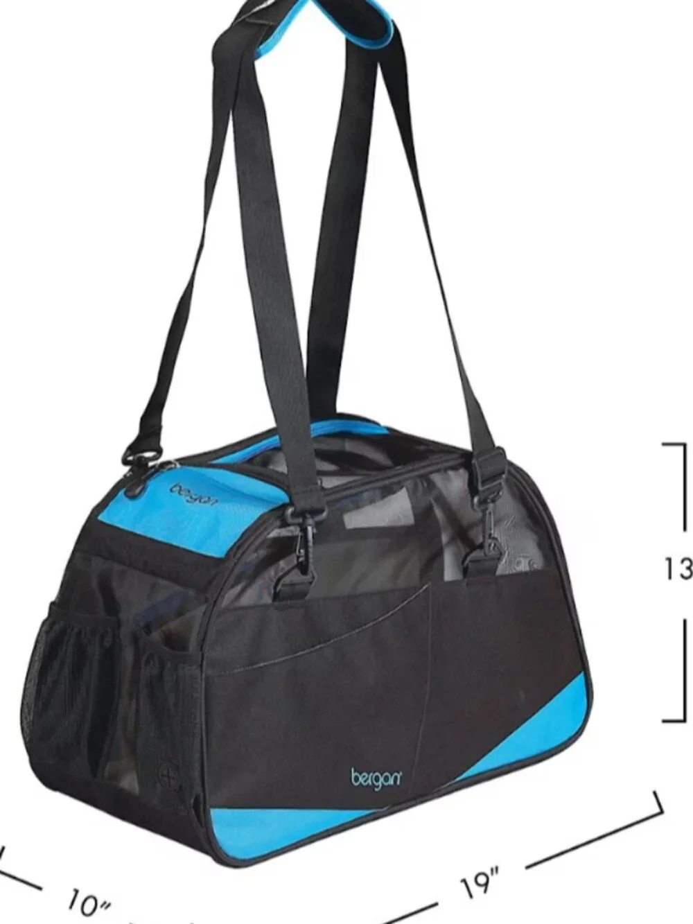 Bergan Voyager Airline-Approved Dog & Cat Carrier Bag, Medium/Large, Black